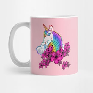 Cute Unicorn Flower Mug